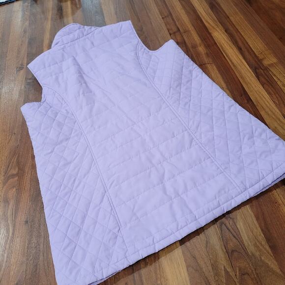 Blair Haband Diamond Quilted Zip Front Vest Pockets Size Large - Picture 2 of 7